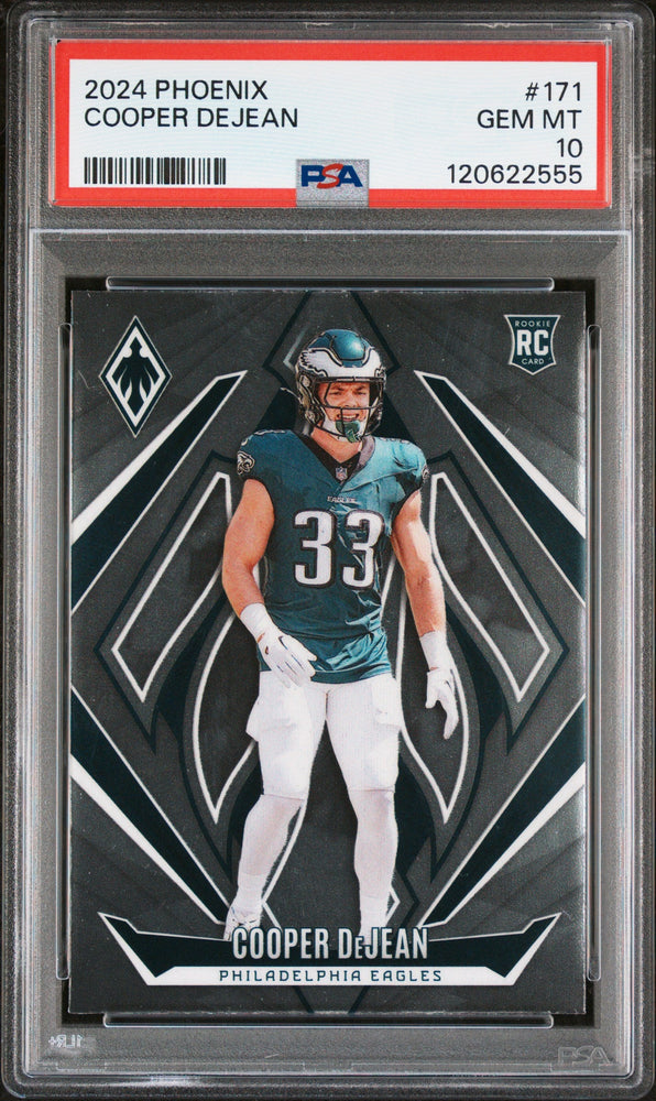 Graded 2024 Panini Phoenix Cooper Dejean #171 Rookie RC Football Card PSA 10 Gem Mint (ONLINE ORDER ONLY)