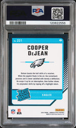 Graded 2024 Panini Donruss Optic Cooper Dejean #221 Rookie RC Football Card PSA 8 Near Mint (ONLINE ORDER ONLY)