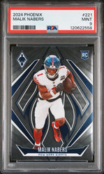 Graded 2024 Panini Phoenix Malik Nabers #221 Rookie RC Football Card PSA 9 Mint (ONLINE ORDER ONLY)
