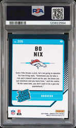 Graded 2024 Panini Donruss Optic Bo Nix #209 Rookie RC Football Card PSA 9 Mint (ONLINE ORDER ONLY)