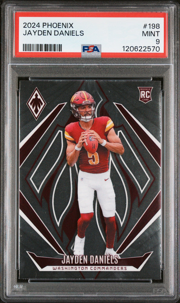 Graded 2024 Panini Phoenix Jayden Daniels #198 Rookie RC Football Card PSA 9 Mint (ONLINE ORDER ONLY)