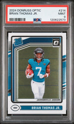 Graded 2024 Panini Donruss Optic Brian Thomas Jr. #214 Rookie RC Football Card PSA 9 Mint (ONLINE ORDER ONLY)