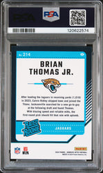 Graded 2024 Panini Donruss Optic Brian Thomas Jr. #214 Rookie RC Football Card PSA 8 Near Mint (ONLINE ORDER ONLY)