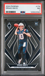 Graded 2024 Panini Phoenix Drake Maye #179 Rookie RC Football Card PSA 7 Near Mint (ONLINE ORDER ONLY)