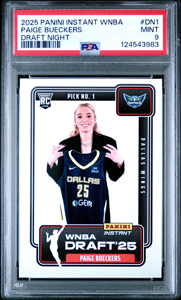Graded 2025 Panini Instant WNBA Paige Bueckers #DN1 Draft Night Rookie RC Basketball Card PSA 9 Mint (ONLINE ORDER ONLY)