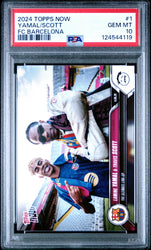 Graded 2024 Topps Now Lamine Yamal/Travis Scott #1 FC Barcelona Soccer Card PSA 10 Gem Mint (ONLINE ORDER ONLY)