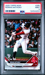 Graded 2025 Topps Now Roman Anthony #285 Rookie RC Baseball Card PSA 9 Mint (ONLINE ORDER ONLY)