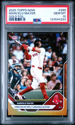 Graded 2025 Topps Now Marcelo Mayer #289 Gold Foil /50 Rookie RC Baseball Card PSA 10 Gem Mint (ONLINE ORDER ONLY)