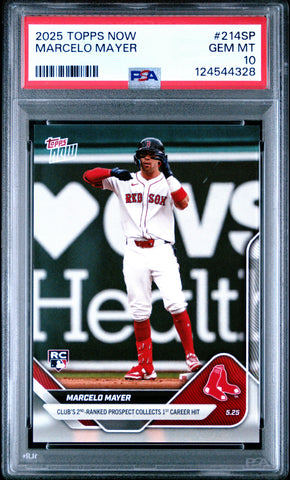 Graded 2025 Topps Now Marcelo Mayer #214SP Rookie RC Baseball Card PSA 10 Gem Mint (ONLINE ORDER ONLY)