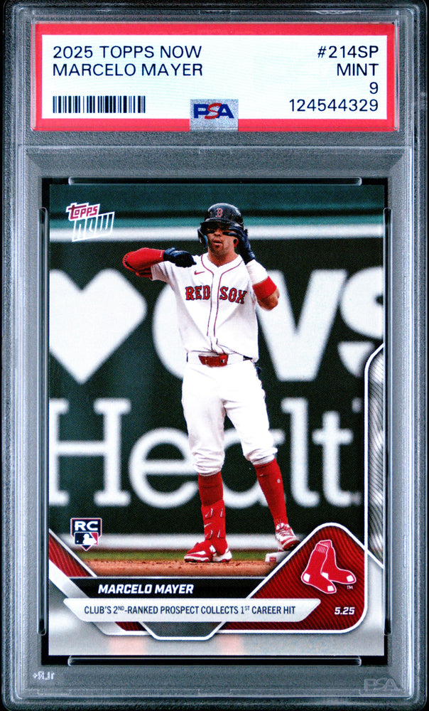 Graded 2025 Topps Now Marcelo Mayer #214SP Rookie RC Baseball Card PSA 9 Mint (ONLINE ORDER ONLY)