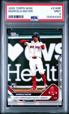 Graded 2025 Topps Now Marcelo Mayer #214SP Rookie RC Baseball Card PSA 9 Mint (ONLINE ORDER ONLY)