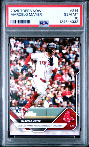 Graded 2025 Topps Now Marcelo Mayer #214 Rookie RC Baseball Card PSA 10 Gem Mint (ONLINE ORDER ONLY)