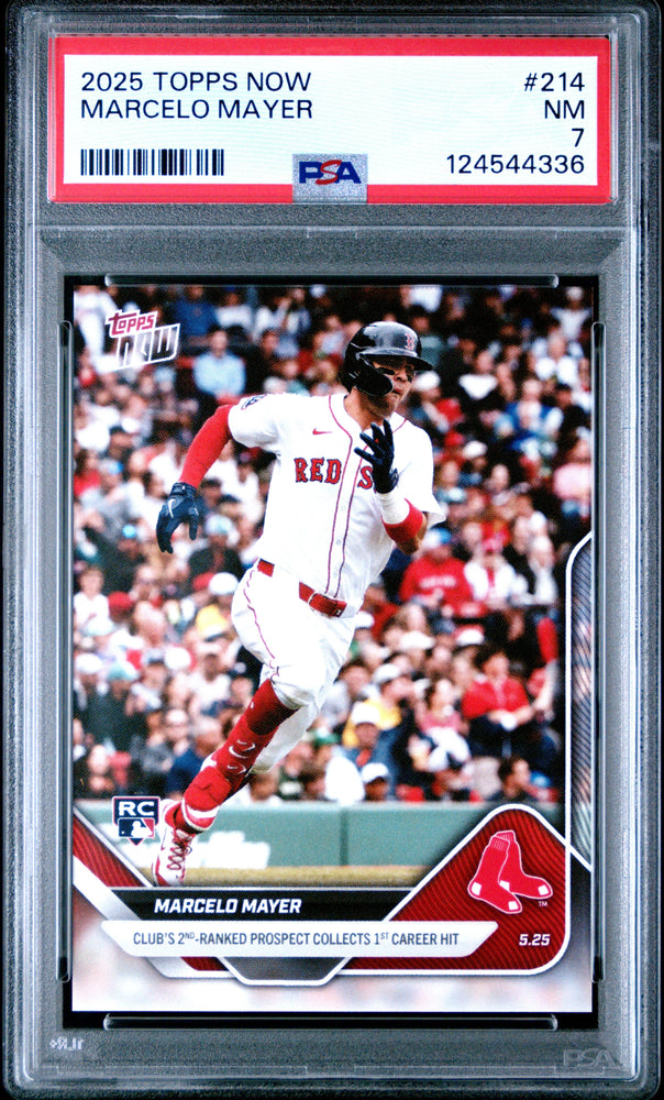 Graded 2025 Topps Now Marcelo Mayer #214 Rookie RC Baseball Card PSA 7 Near Mint (ONLINE ORDER ONLY)
