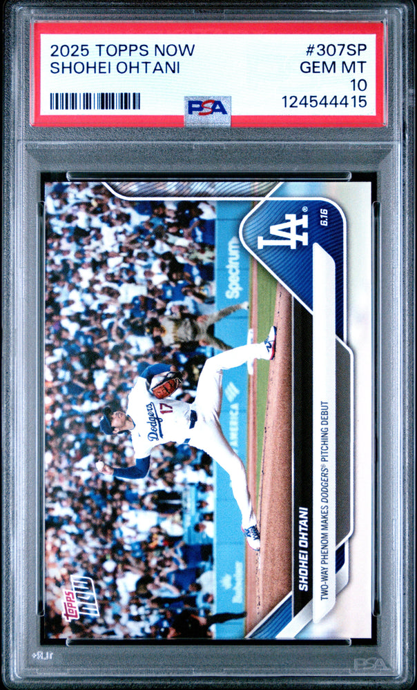 Graded 2025 Topps Now Shohei Ohtani #307SP Baseball Card PSA 10 Gem Mint (ONLINE ORDER ONLY)