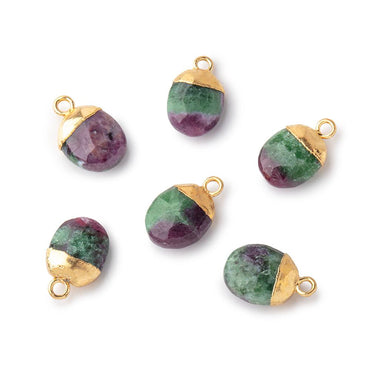 10x8mm Gold Leafed Ruby in Zoisite Oval Pendant 1 piece (ONLINE ORDER ONLY)