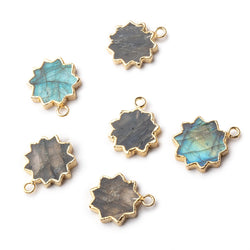 12-13mm Gold Leafed Labradorite Star Burst Focal Pendant 1 piece (ONLINE ORDER ONLY)