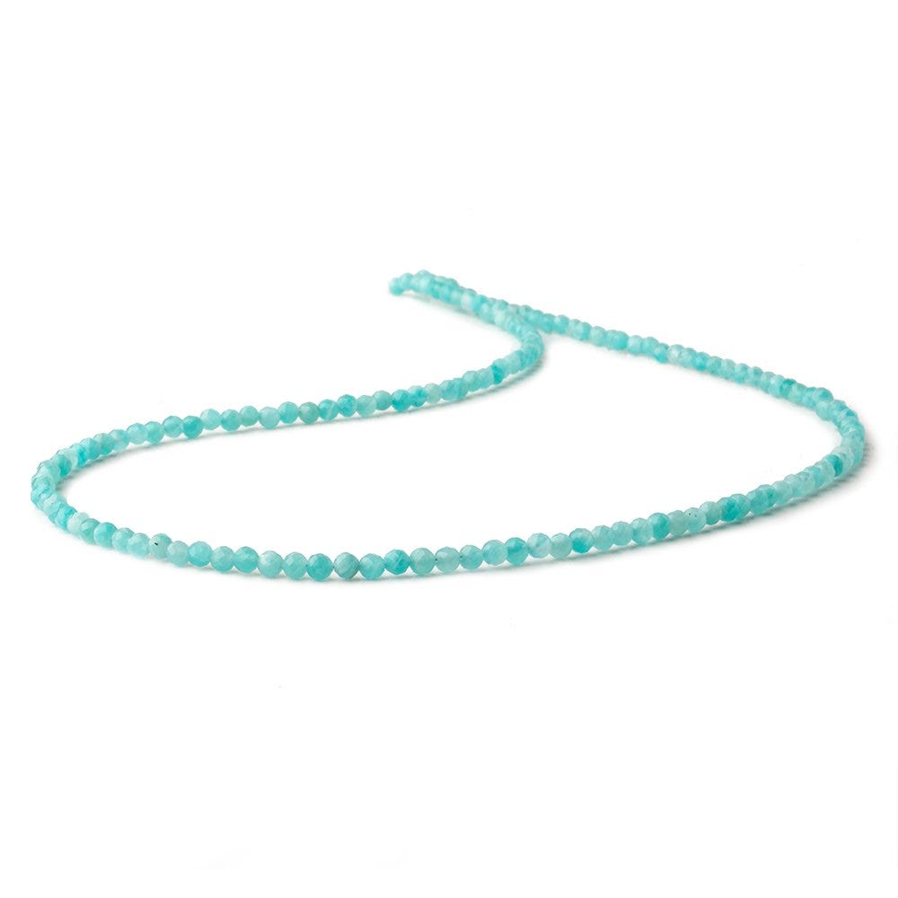 3mm Amazonite micro faceted round beads 16 inch 150 pieces (ONLINE ORDER ONLY)