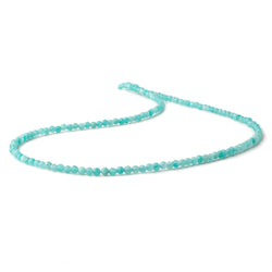 3mm Amazonite micro faceted round beads 16 inch 150 pieces (ONLINE ORDER ONLY)