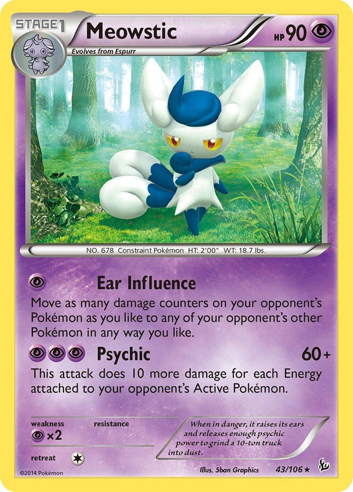 Meowstic (43/106) (Theme Deck Exclusive) [XY: Flashfire] (Online Only)