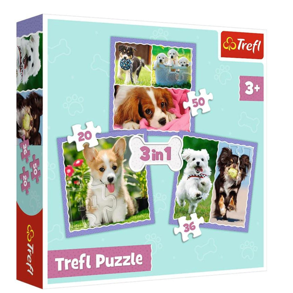 Trefl Preschool 3 in 1 Puzzle - Lovely Dogs (ONLINE ORDER ONLY)