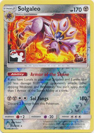 Solgaleo (142/236) (Pokemon Club Special Print) [Sun & Moon: Cosmic Eclipse] (Online Only)