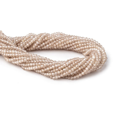 3.4mm Champagne Zircon Micro Faceted Rondelle Beads 12.25 inch 118 pieces AA (ONLINE ORDER ONLY)