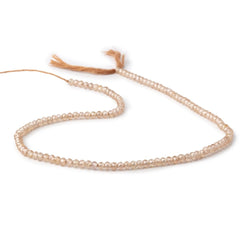 3.4mm Warm Champagne Zircon Micro Faceted Rondelles 12.5 inch 120 Beads AA (ONLINE ORDER ONLY)