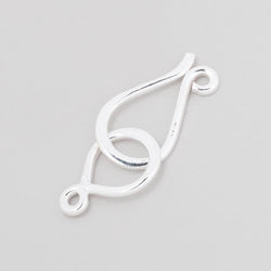 34x12mm Sterling Silver Shiny Hook and Eye Clasp 1 piece (ONLINE ORDER ONLY)