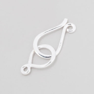 34x12mm Sterling Silver Shiny Hook and Eye Clasp 1 piece (ONLINE ORDER ONLY)