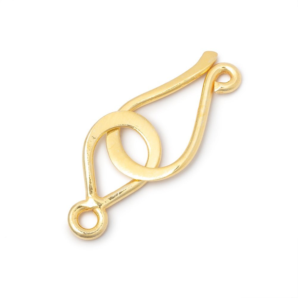 34x12mm Vermeil Shiny Hook and Eye Clasp 1 piece (ONLINE ORDER ONLY)