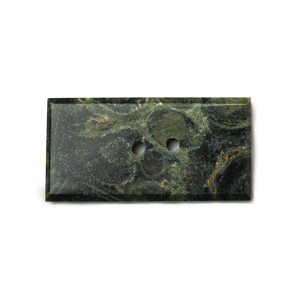 34x17mm Kambaba Jasper rectangle 2.5mm hole button 1 piece (ONLINE ORDER ONLY)