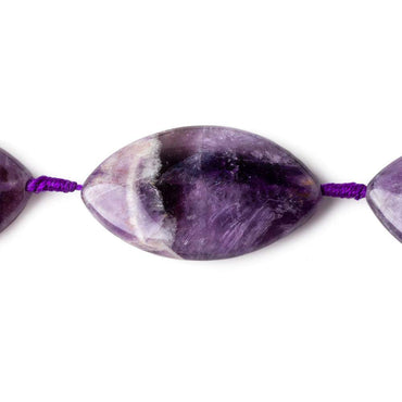 34x20x8mm Cape Amethyst straight drilled plain marquise 16 inch 10 beads (ONLINE ORDER ONLY)