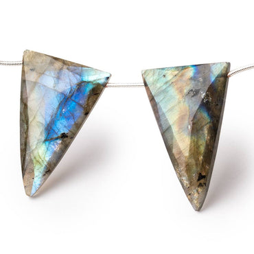 34x22mm Labradorite Faceted Triangle Beads 7 inch 6 pieces AA (ONLINE ORDER ONLY)