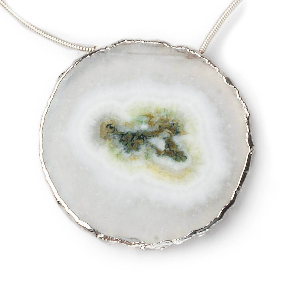 34x34-40x39mm Silver Leafed Solar Quartz Slices AAA Grade 4 pieces (ONLINE ORDER ONLY)