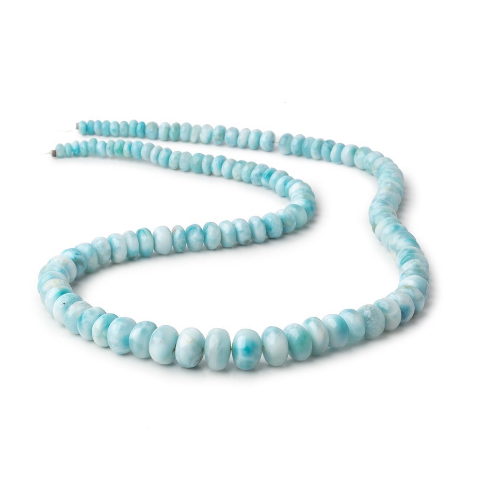 3.5-10mm Larimar Plain Rondelle Beads 18 inch 118 pieces AA (ONLINE ORDER ONLY)