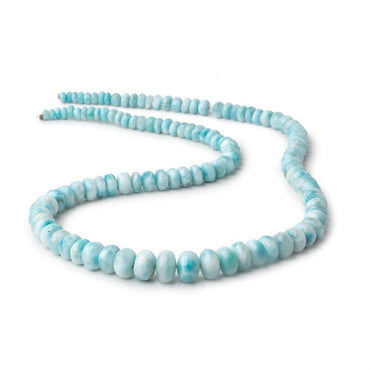3.5-10mm Larimar Plain Rondelle Beads 18 inch 118 pieces AA (ONLINE ORDER ONLY)