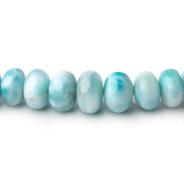 3.5-10mm Larimar Plain Rondelle Beads 18 inch 118 pieces AA (ONLINE ORDER ONLY)
