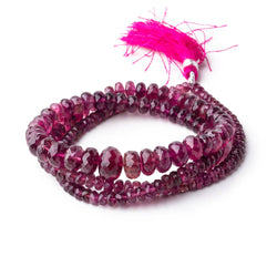 3.5-10mm Rubellite Tourmaline Faceted Rondelle Beads 20 inch 163 pieces AAA (ONLINE ORDER ONLY)