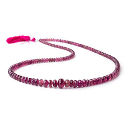 3.5-10mm Rubellite Tourmaline Faceted Rondelle Beads 20 inch 163 pieces AAA (ONLINE ORDER ONLY)