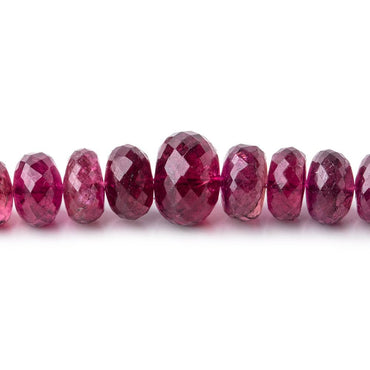 3.5-10mm Rubellite Tourmaline Faceted Rondelle Beads 20 inch 163 pieces AAA (ONLINE ORDER ONLY)