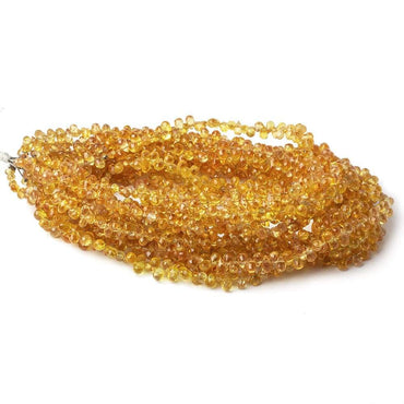 3.5-2.5-5x3mm Yellow Sapphire Micro Tear Drop Briolette 19 inch 240 pieces (ONLINE ORDER ONLY)