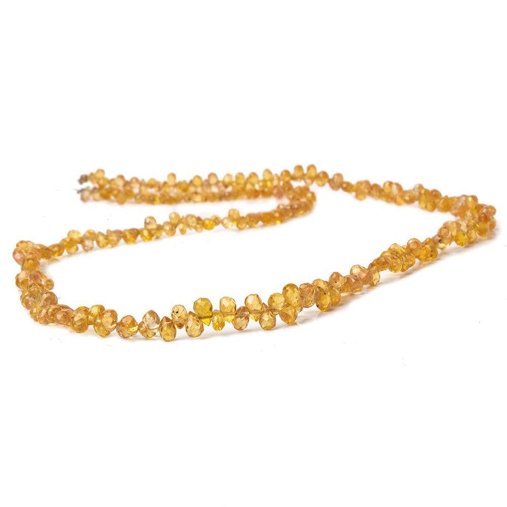 3.5-2.5-5x3mm Yellow Sapphire Micro Tear Drop Briolette 19 inch 240 pieces (ONLINE ORDER ONLY)