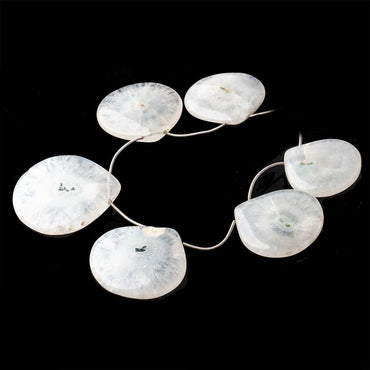 35-44mm Solar Quartz Plain Heart Beads 8 inch 6 pieces (ONLINE ORDER ONLY)