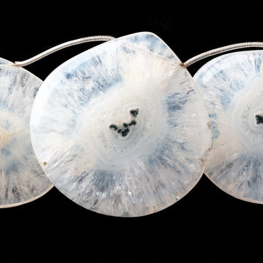 35-44mm Solar Quartz Plain Heart Beads 8 inch 6 pieces (ONLINE ORDER ONLY)