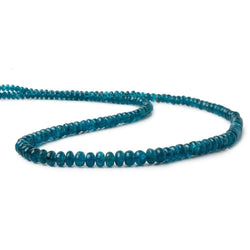3.5-4.5mm Dark Neon Apatite Plain Rondelle 16 inch 140 beads AA (ONLINE ORDER ONLY)
