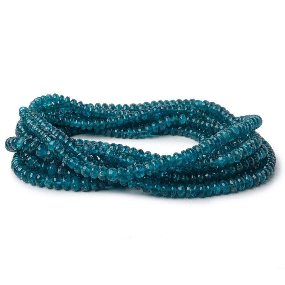 3.5-4.5mm Dark Neon Apatite Plain Rondelle 16 inch 140 beads AA (ONLINE ORDER ONLY)