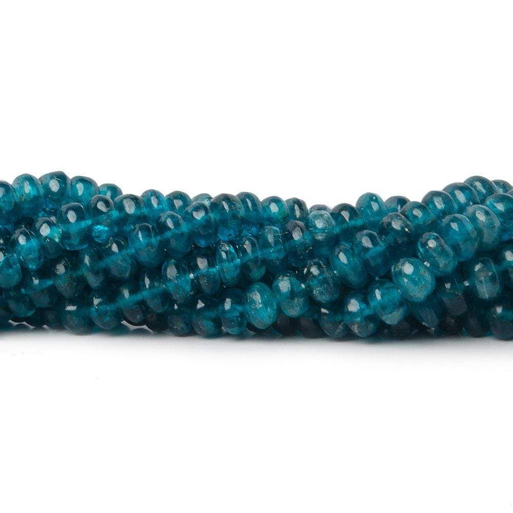 3.5-4.5mm Dark Neon Apatite Plain Rondelle 16 inch 140 beads AA (ONLINE ORDER ONLY)