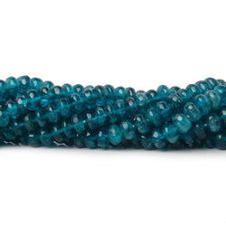 3.5-4.5mm Dark Neon Apatite Plain Rondelle 16 inch 140 beads AA (ONLINE ORDER ONLY)