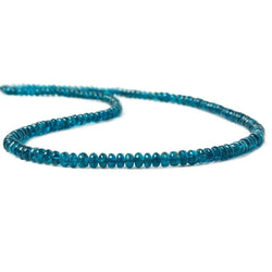 3.5-4.5mm Dark Neon Apatite Plain Rondelle 16 inch 140 beads AA (ONLINE ORDER ONLY)