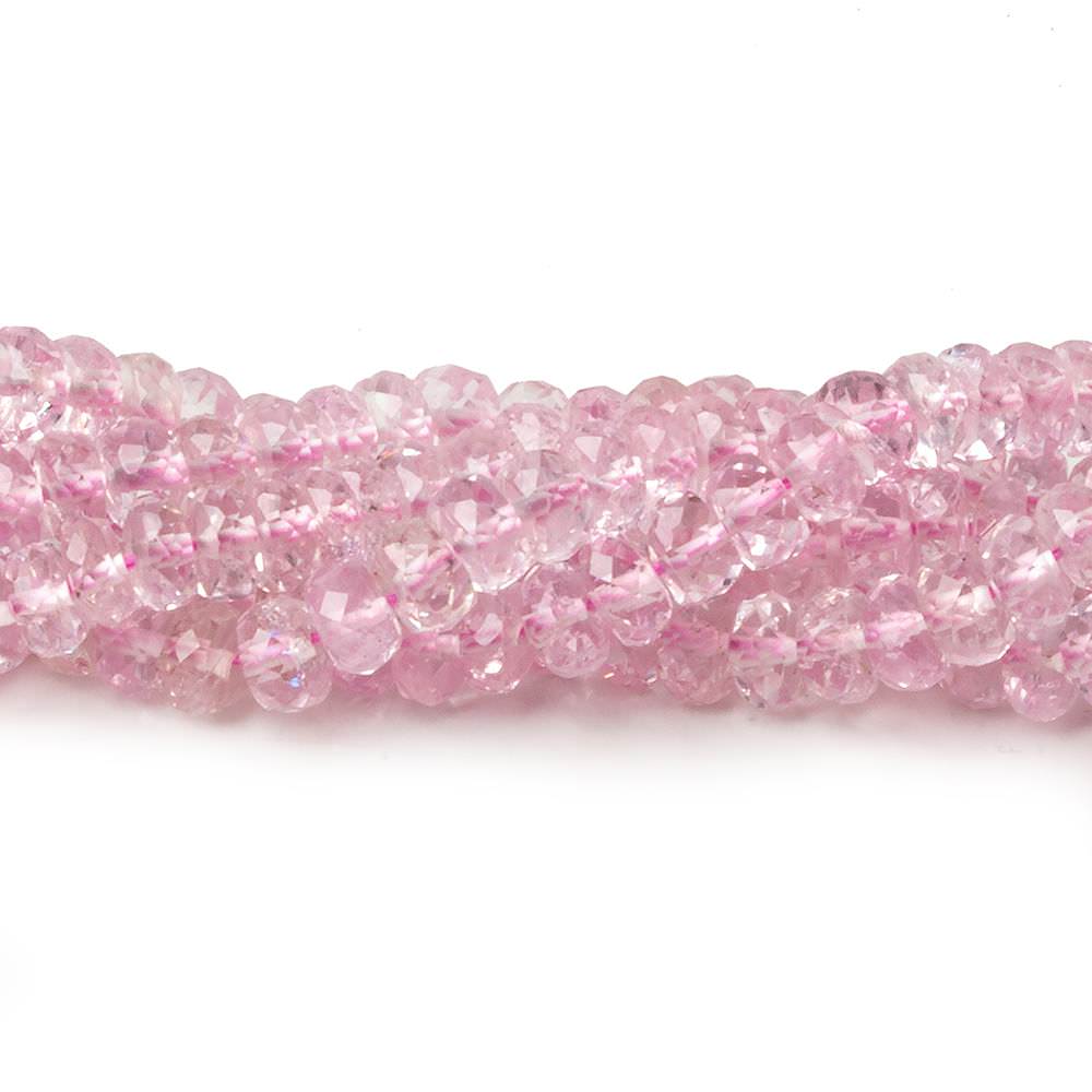 3.5-4.5mm Kunzite faceted rondelles 16.5 inch 170 beads AAA (ONLINE ORDER ONLY)